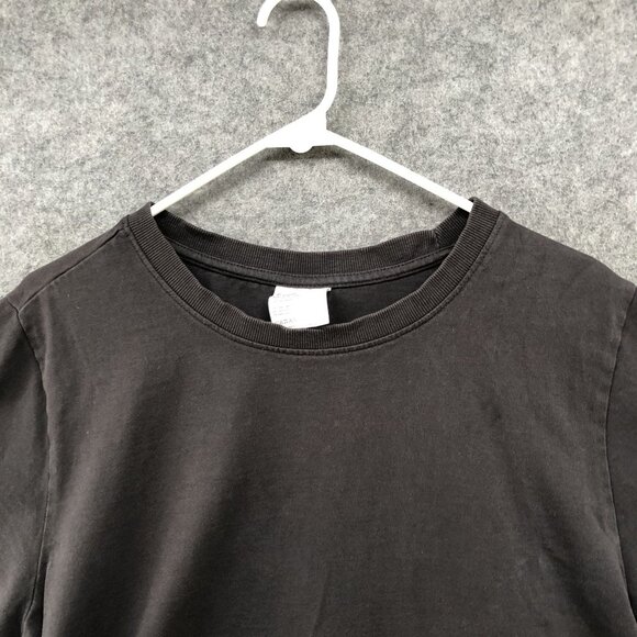 Onia Cropped T Shirt Womens Large L Dark Gray Crewneck Short Sleeve Relaxed - Picture 3 of 7